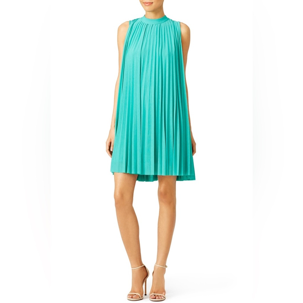 NWT Anthropologie Plenty Turquoise Pleated Swing Dress by Tracey Reese